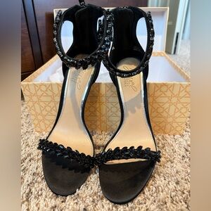Jewel Badgley Mishka by Badgley Mischka Mayra Black Beaded Heels